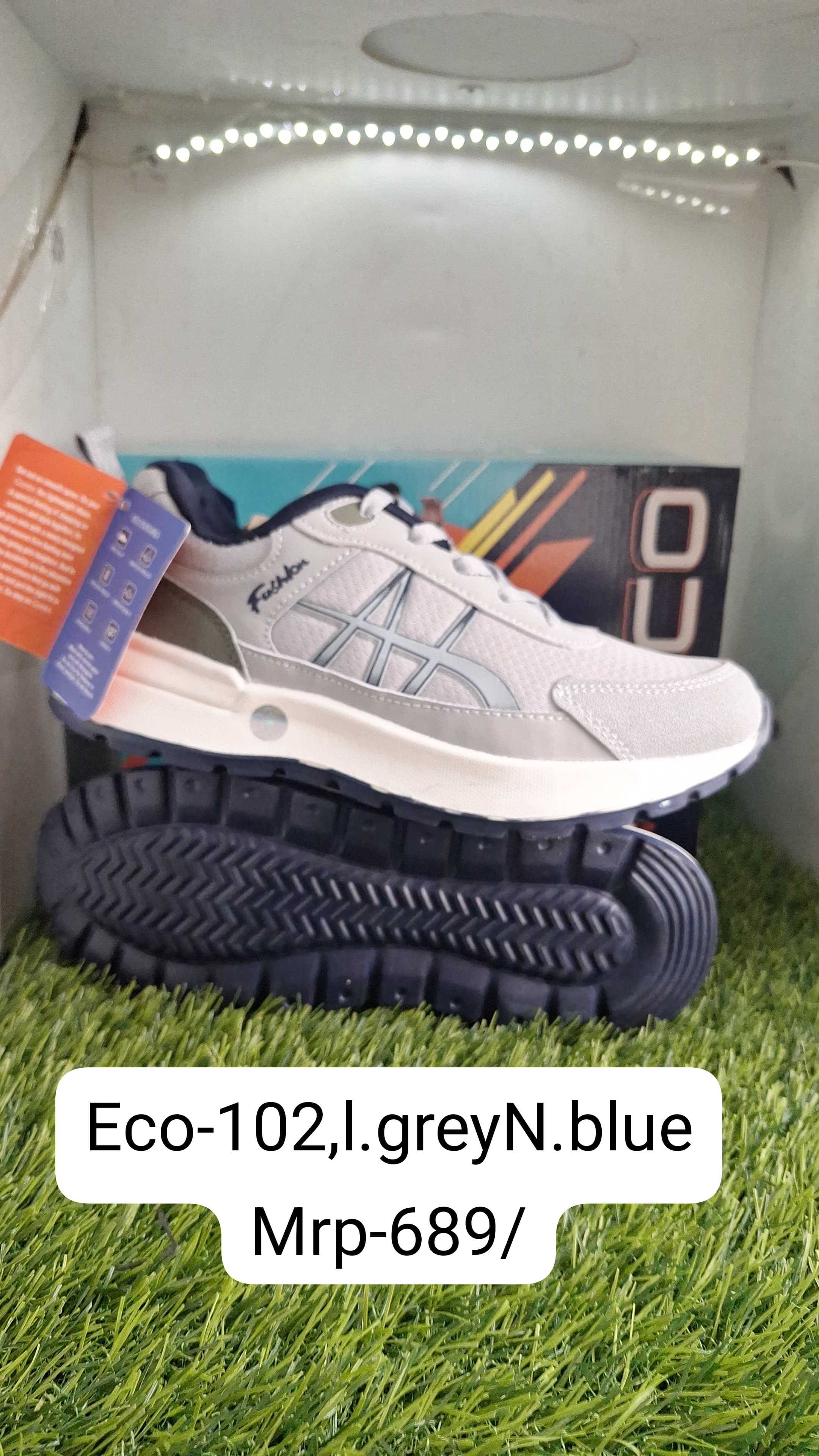 Eco-102 Light Grey Navy Blue